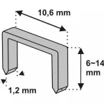 Zszywki Dedra 8mm 1000szt. grubość 1,2mm wzór D11