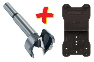 Wiertło Forstner 35mm + Szablon do zawiasów Wolfcraft