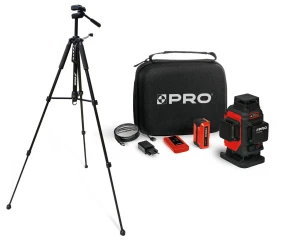 Zielony Laser krzyżowy 4 płaszczyznowy 4x360 Pro AQ4DG + statyw