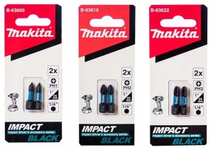 ZESTAW KOŃCÓWEK MAKITA PH1 PH2 PH3 25MM UDAROWE