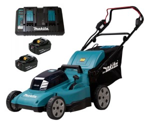 Kosiarka Akumulatorowa do trawy Makita DLM538 2x18V LXT 53cm + 2x5,0 Ah + DC18RD