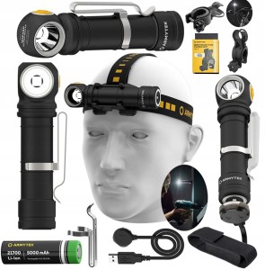LATARKA AKUMULATOROWA LED WIZARD C2 PRO MAX LR  4150LM + UCHWYT ROWEROWY