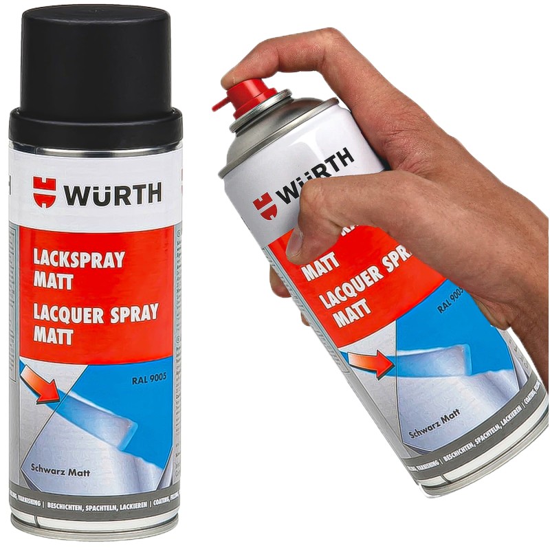 Czarny lakier wurth rak 9005