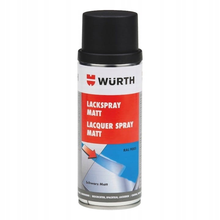 Czarny lakier wurth rak 9005