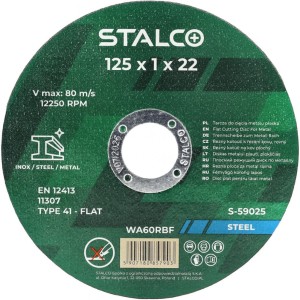 Tarcza Do Cięcia Metalu Płaska 115x1mm Stalco S-59015