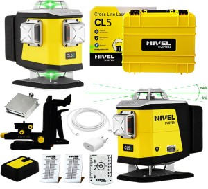 Zielony Laser Krzyżowy 4x 360° Spadki 4% Nivel CL5G 