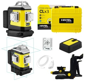Laser Krzyżowy Z Niebieską Wiązką 3x360 Bluetooth Nivel System CLx3B